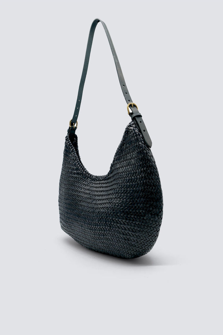 Dragon Diffusion - Woven Leather Bag - Luna Mezza Black