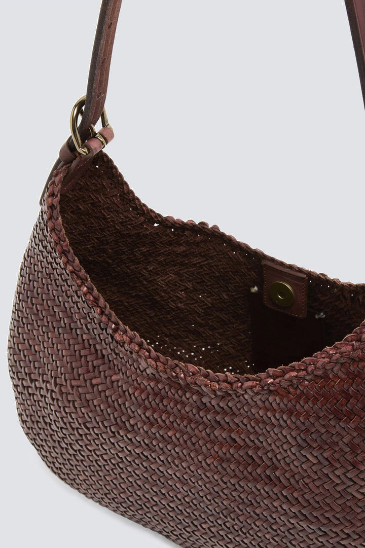 Dragon Diffusion - Woven Leather Bag - Luna Mezza Bruciato