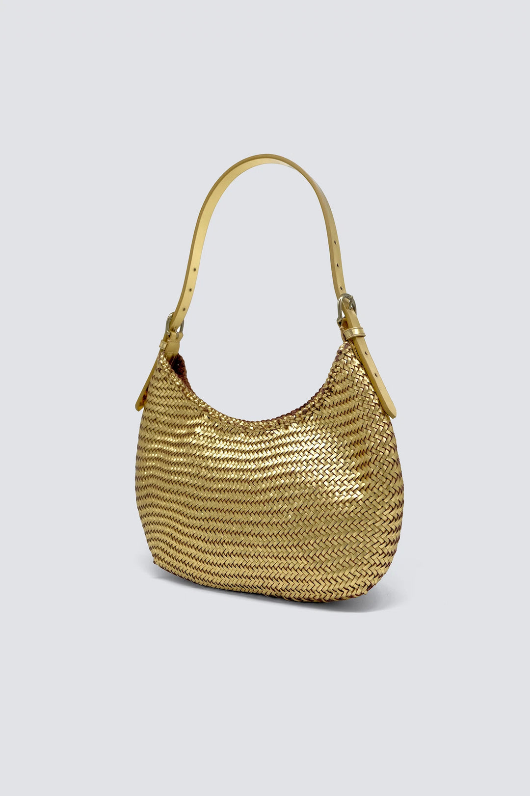 Dragon Diffusion - Luna Mezza Gold - Woven Leather Bag Handmade