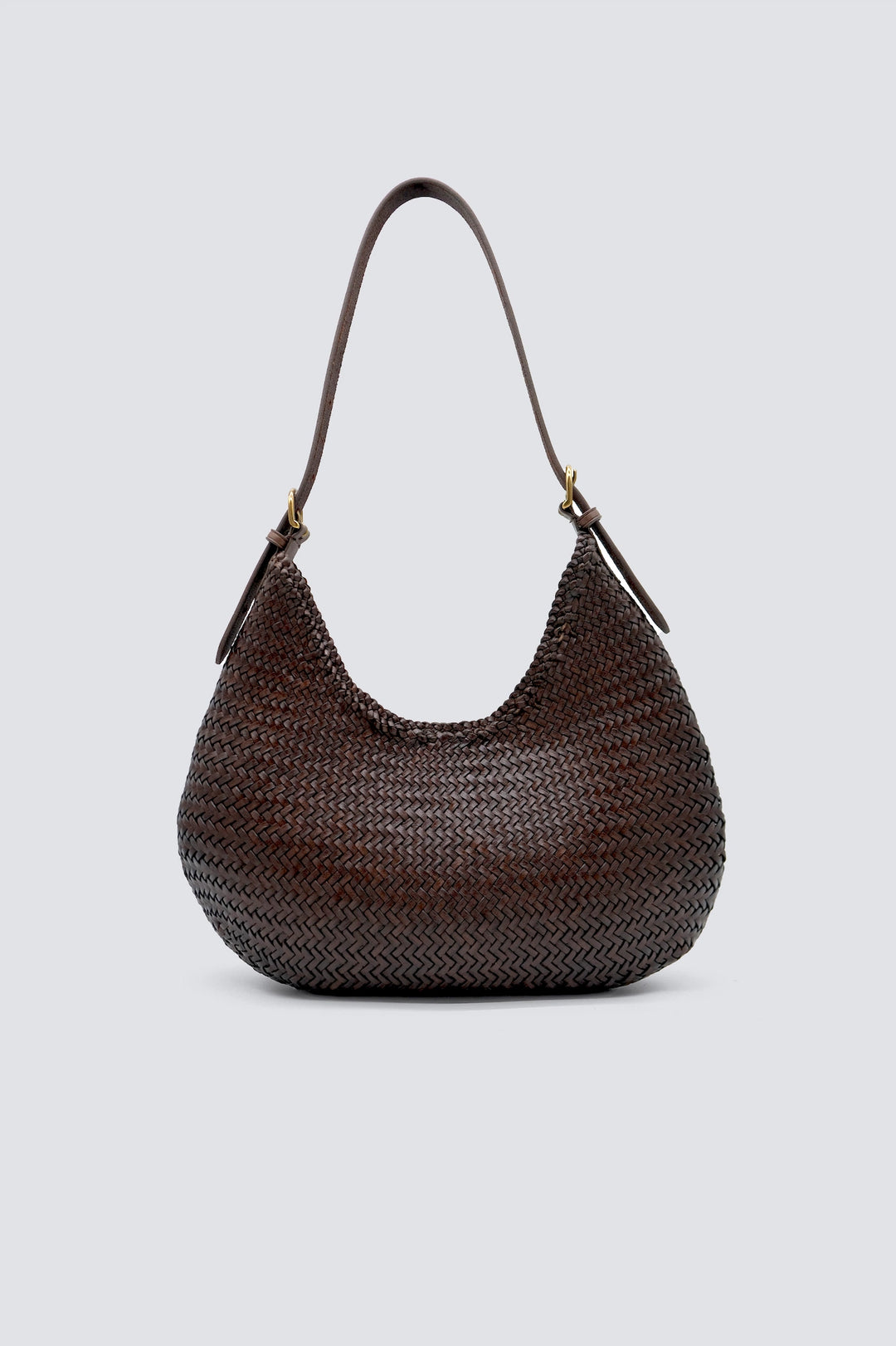 Dragon Diffusion - Woven Leather Bag - Luna Piena Dark Brown