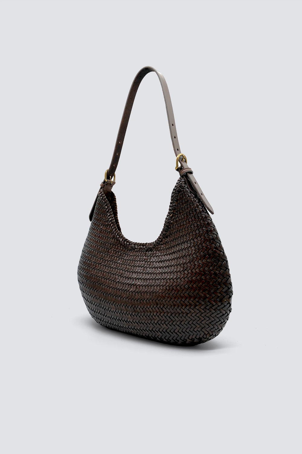 Dragon Diffusion - Woven Leather Bag - Luna Piena Dark Brown