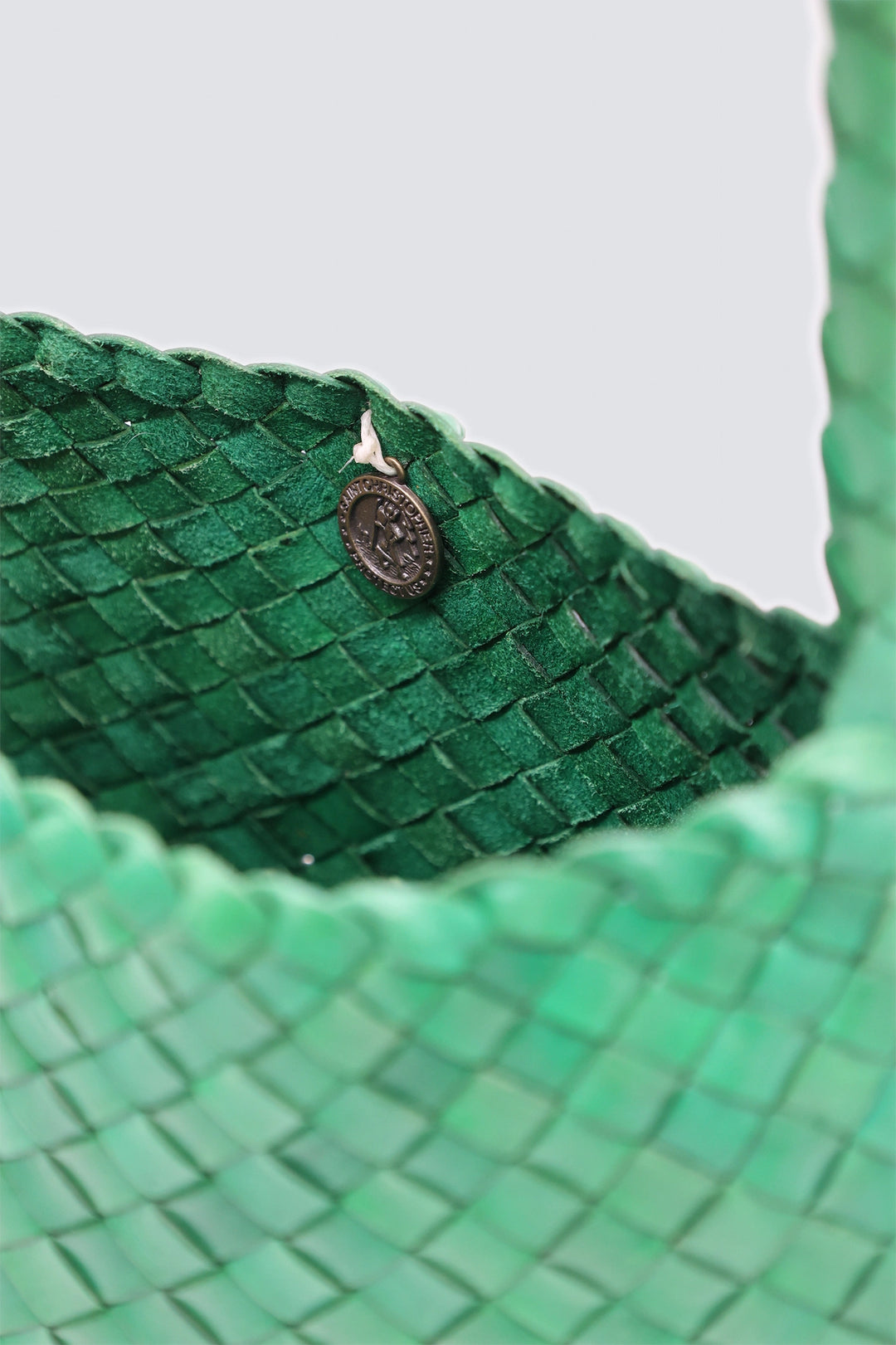 Dragon Diffusion - Woven Leather Bag - Parrot Green