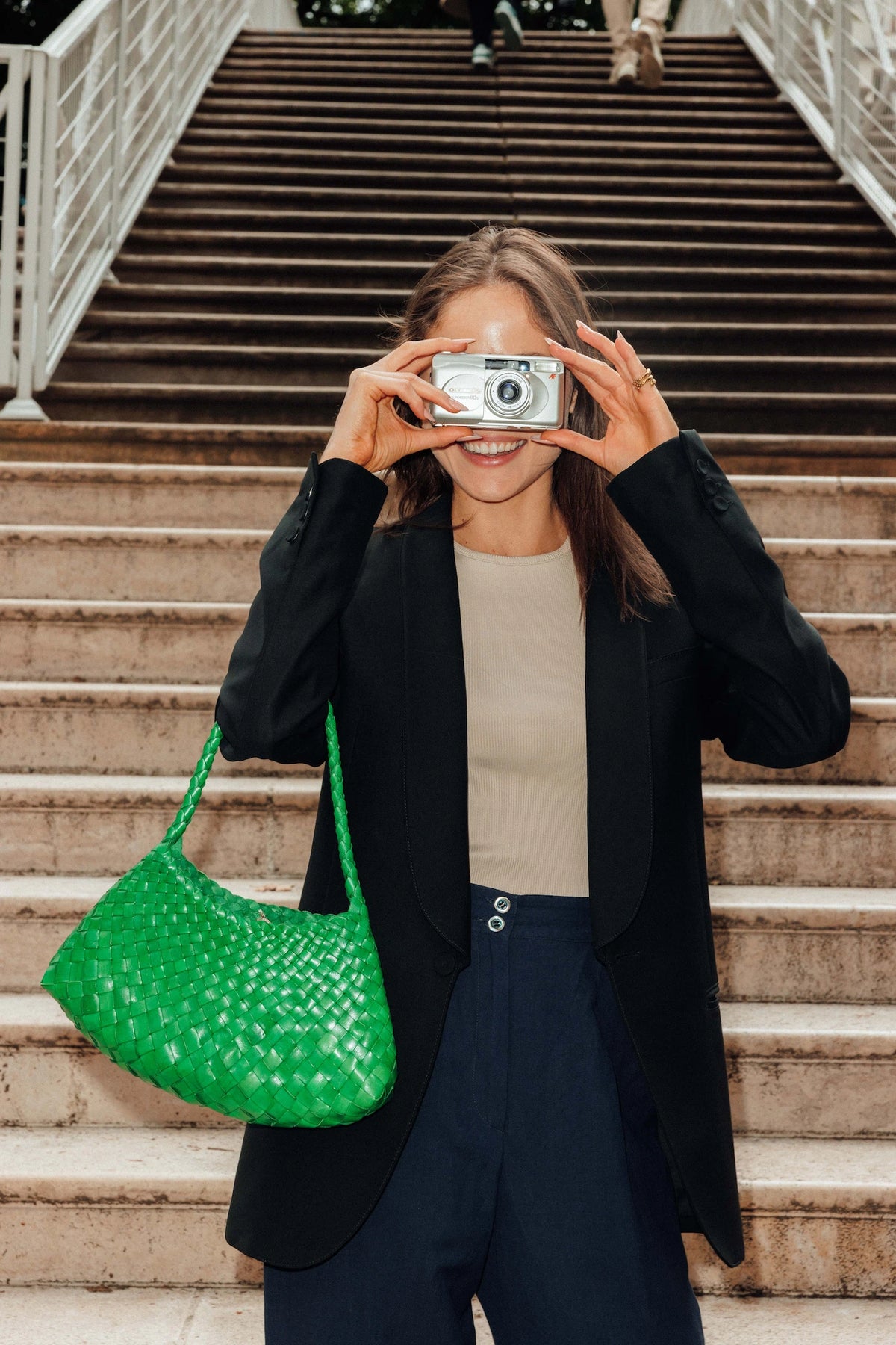 ドラゴンディフュージョン - ロザンナパロットグリーン織りレザー ドラゴンディフュージョン - ロザンナパロットグリーン織りレザー