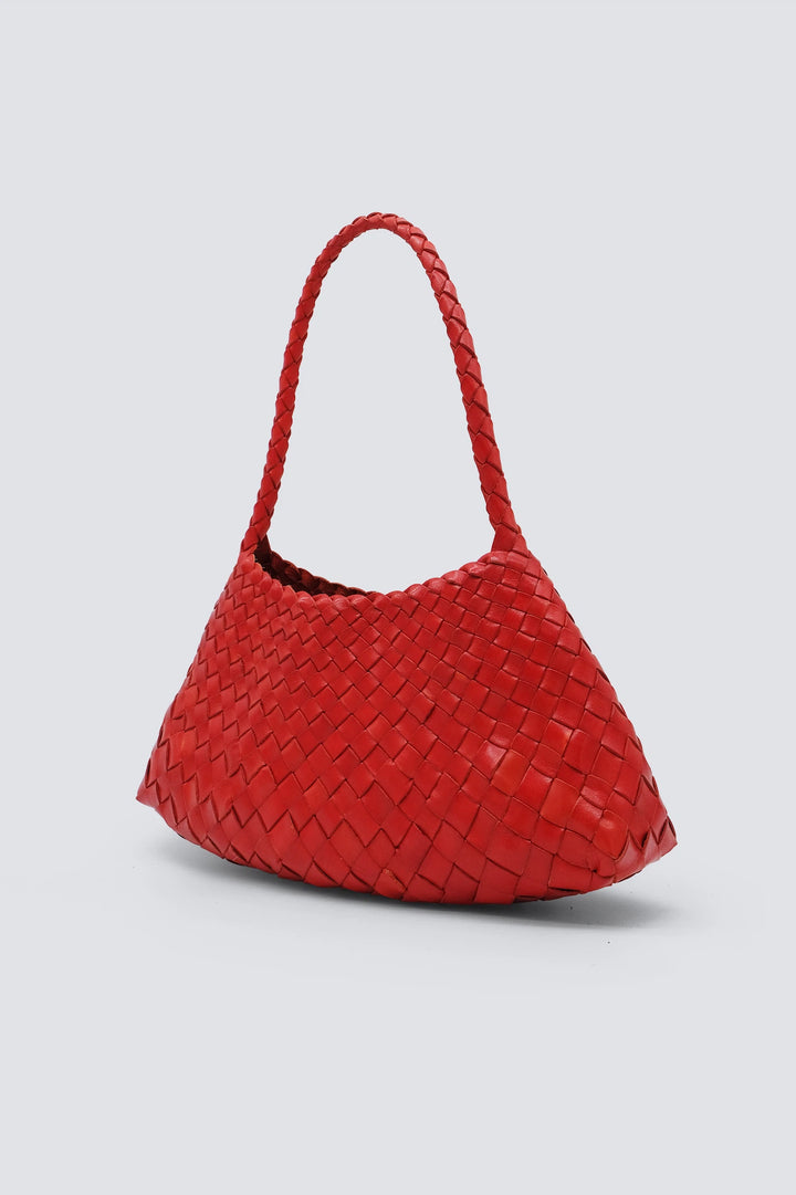 Dragon Diffusion - Woven Leather Bag - Poppy Red