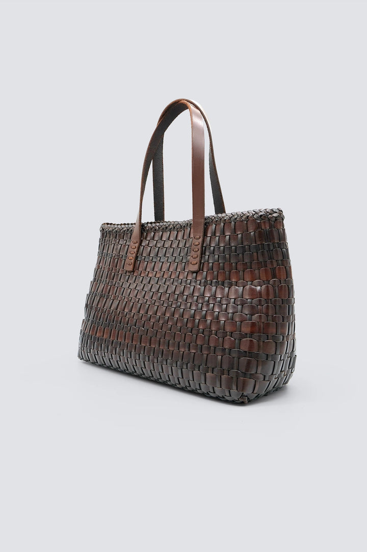 Dragon Diffusion - Woven Leather Bag - Salvage Dark Brown