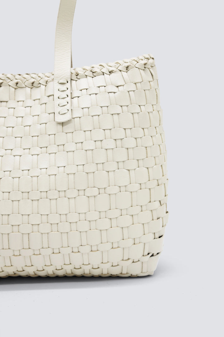 Dragon Diffusion - Woven Leather Bag - Salvage Pearl