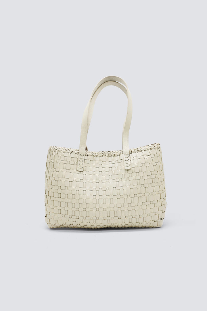 Dragon Diffusion - Woven Leather Bag - Salvage Pearl