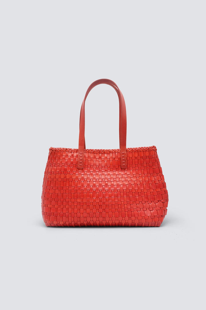 Dragon Diffusion - Woven Leather Bag - Salvage Poppy Red