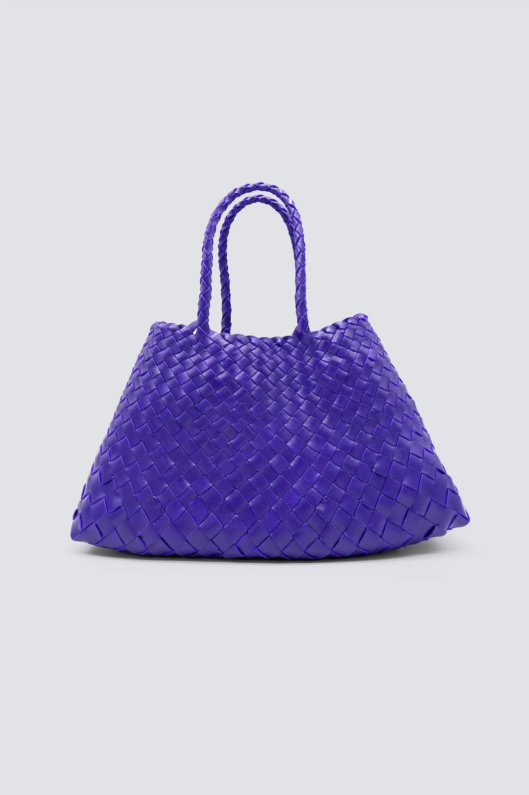 Dragon Diffusion - Woven Leather Bag - Santa Croce Small Deep Purple