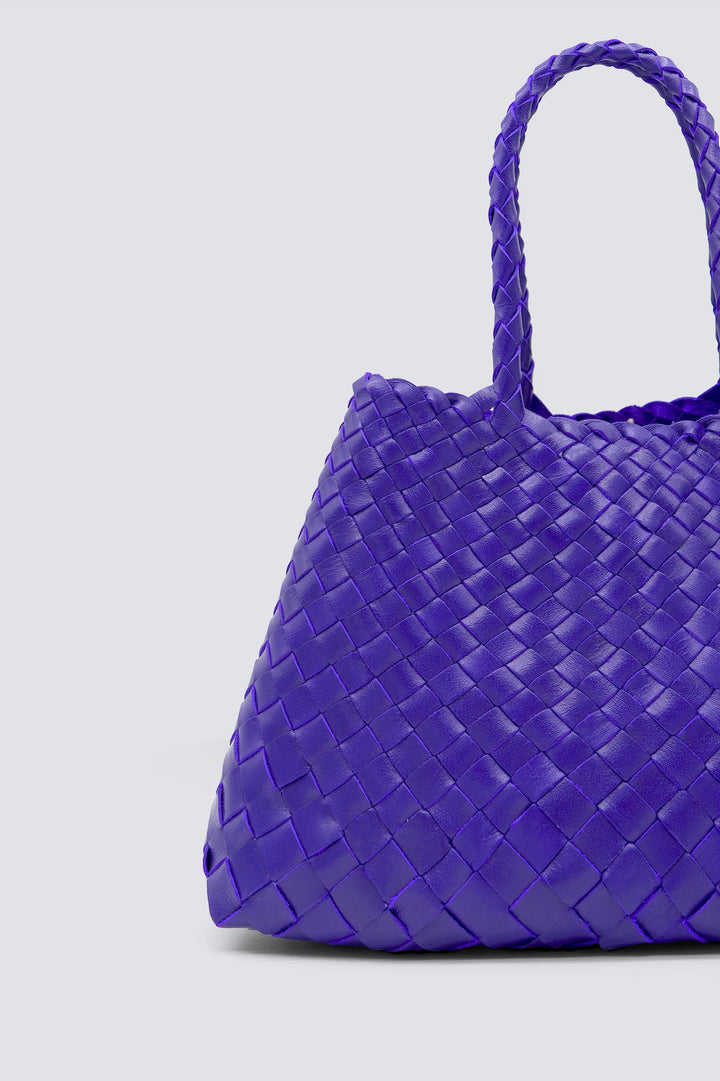 Dragon Diffusion - Woven Leather Bag - Santa Croce Small Deep Purple