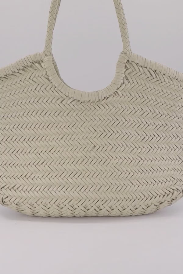 Dragon Diffusion - Nantucket Big Pearl - Woven Leather Bag Handmade