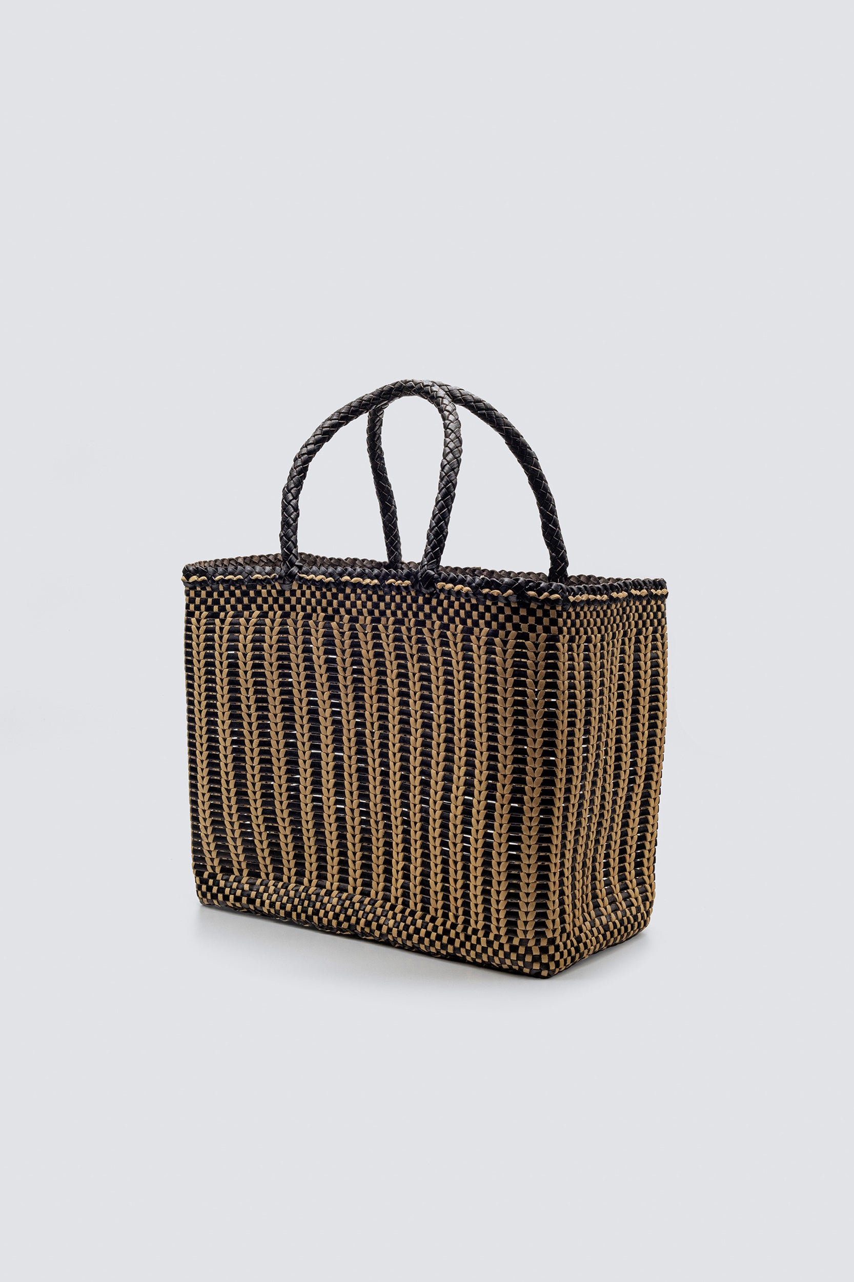 DRAGON DIFFUSION レディース かごバッグ BALI BASKET BIG Dragon Diffusion - Bali Big Tan/White Woven Leather Bag