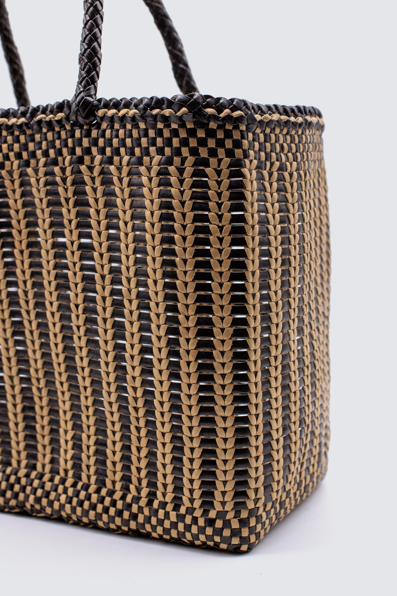 DRAGON DIFFUSION レディース かごバッグ BALI BASKET BIG Dragon Diffusion - Bali Big Tan/White Woven Leather Bag