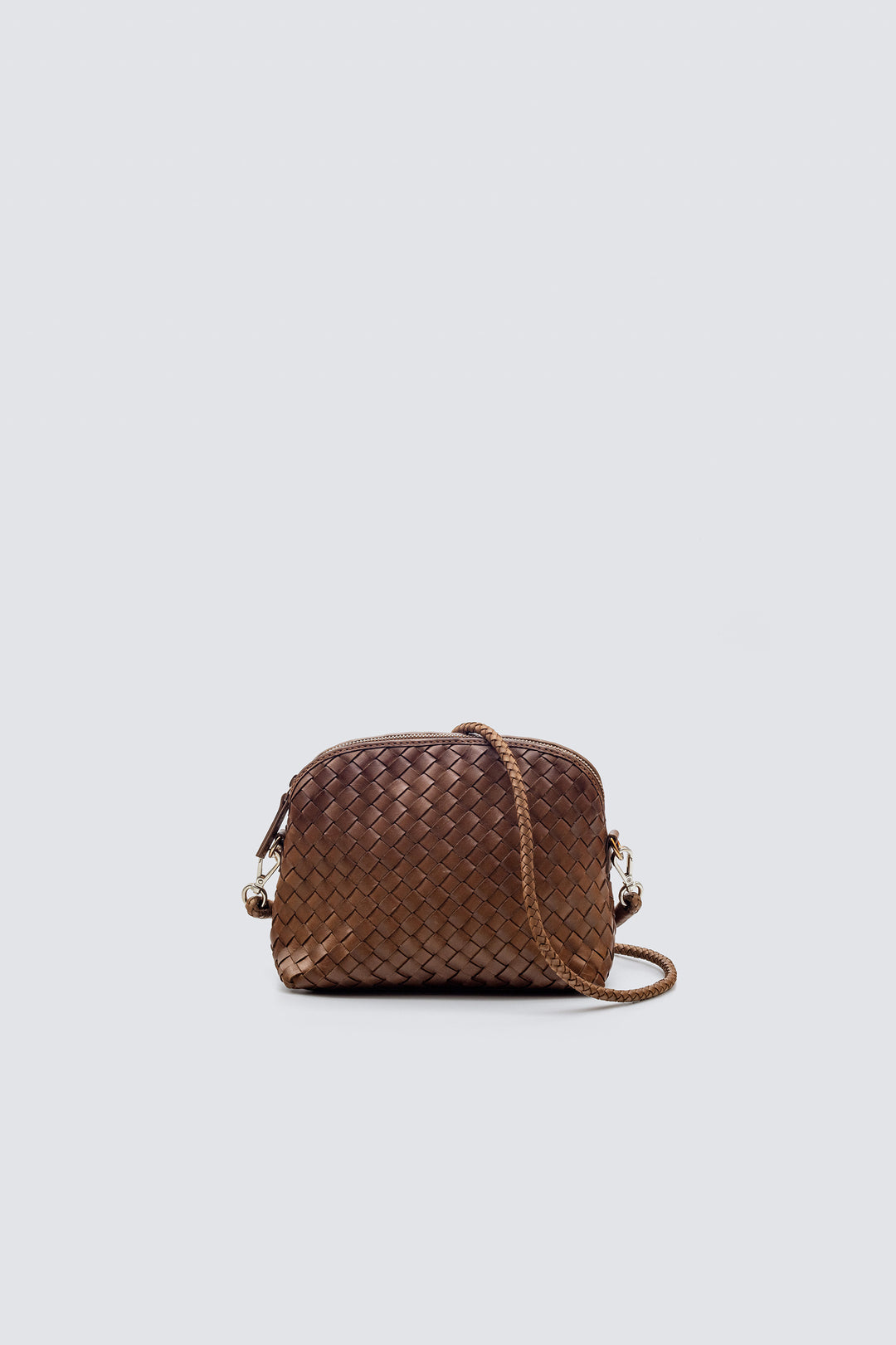 Dragon Diffusion woven leather bag handmade - Fellini Pochette Tan