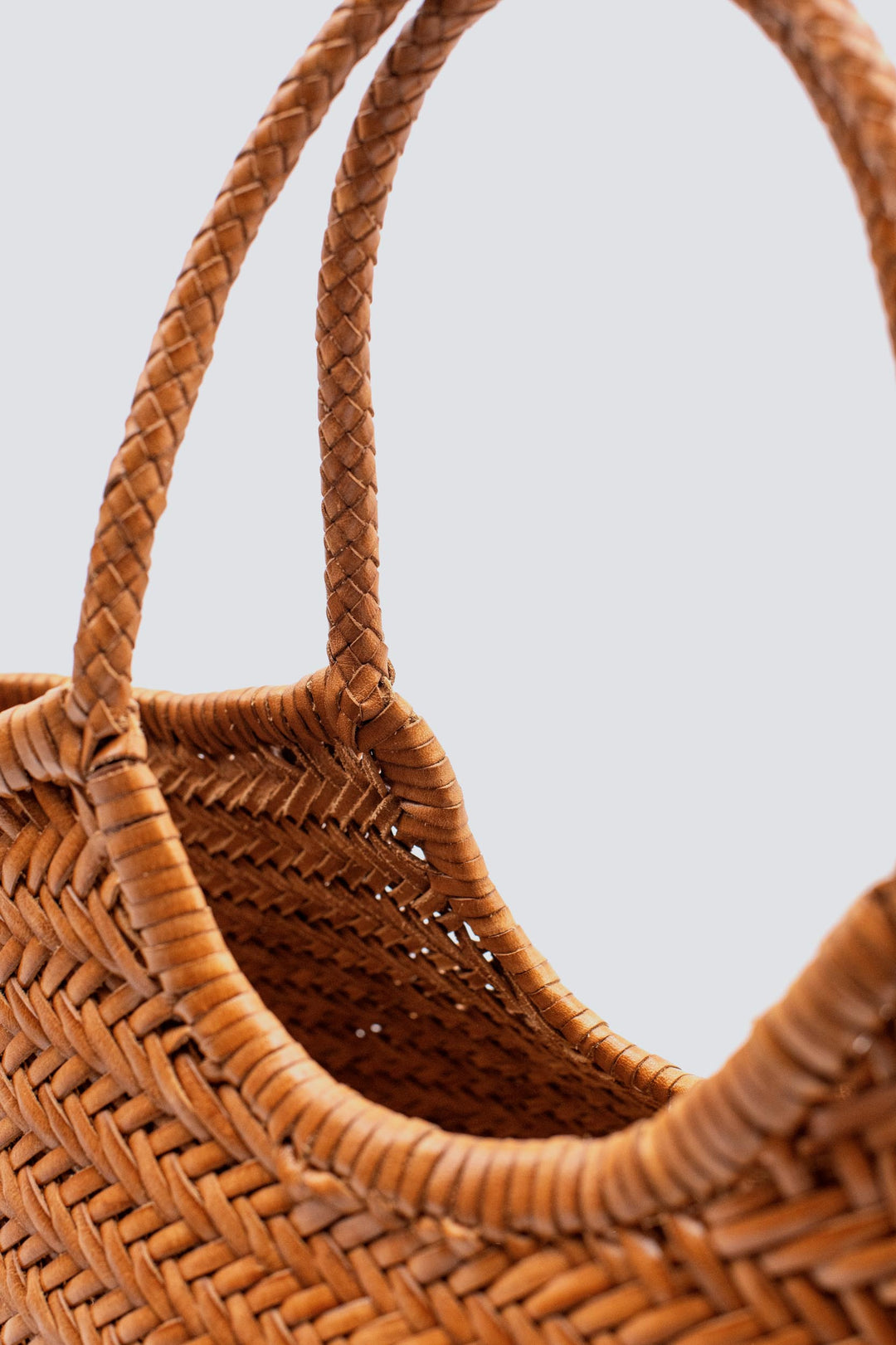 Dragon Diffusion woven leather bag handmade - Nantucket Big Tan