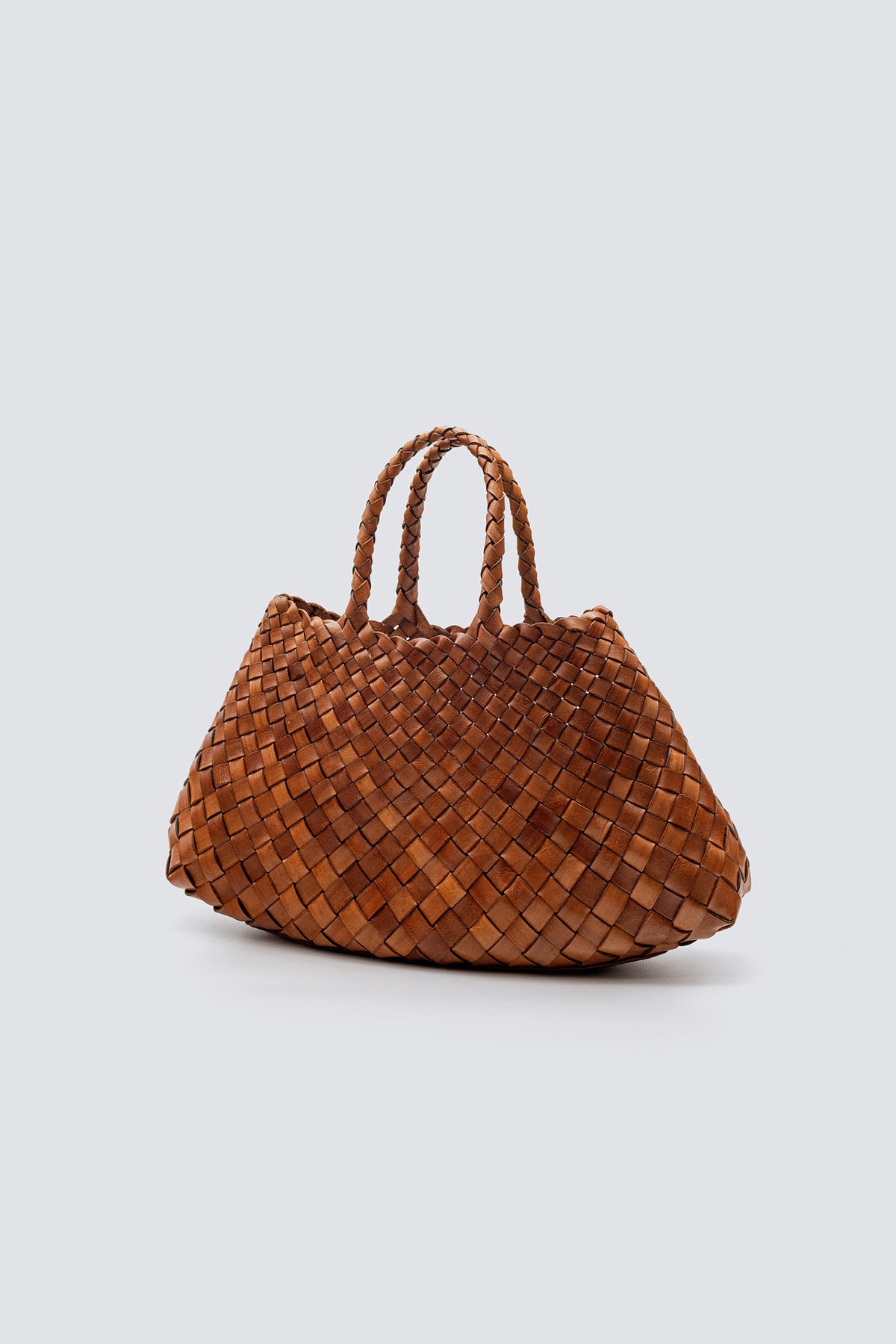 Green Santa Croce large woven-leather basket bag, Dragon Diffusion