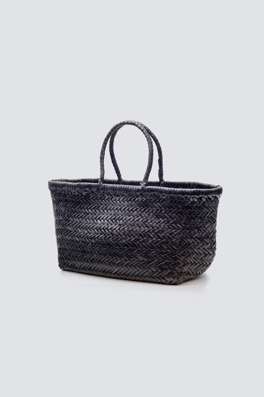 Grey Soft Leather Bucket Handbag Basket Bag with Inner Pouch