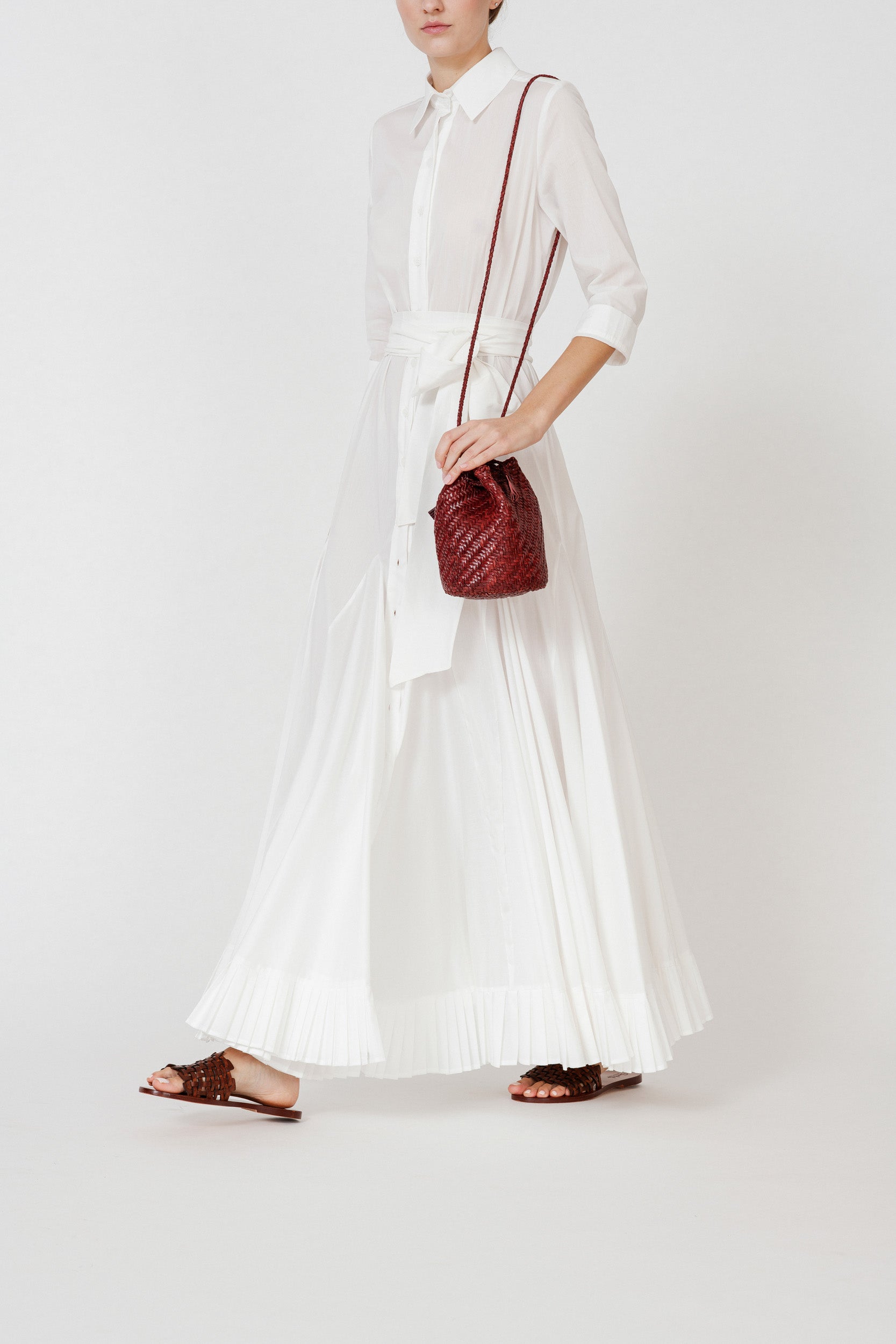 DRAGONレザーバッグ　POMPOM ホワイト Dragon Diffusion - Pompom Double Jump White