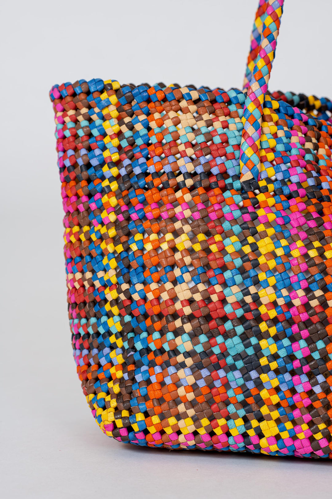 Dragon Diffusion woven leather bag handmade - Flower Multi