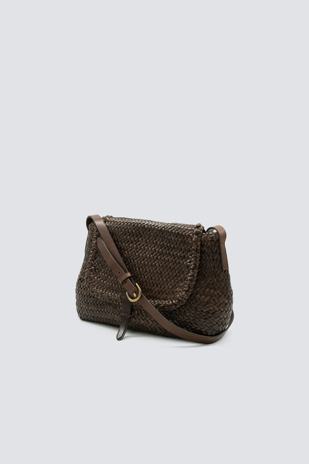 Dragon Diffusion woven leather bag handmade - City Bag Big Dark Brown