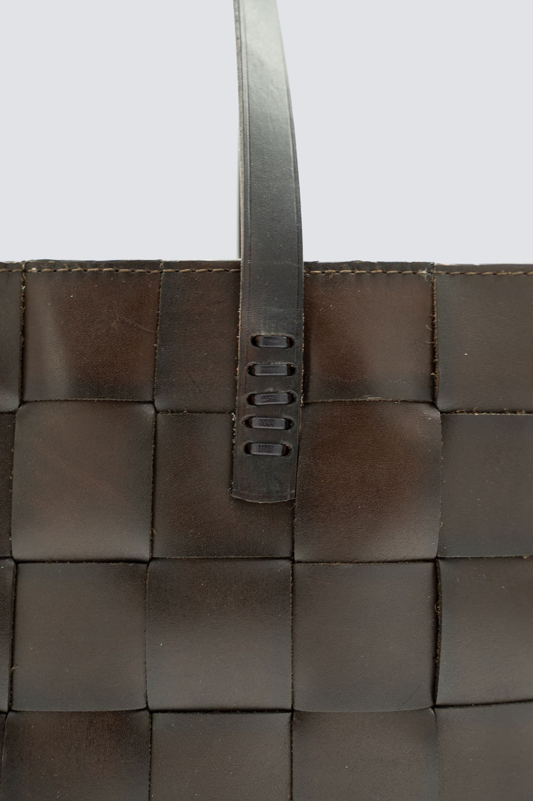 Tan Japan woven-leather tote bag, Dragon Diffusion