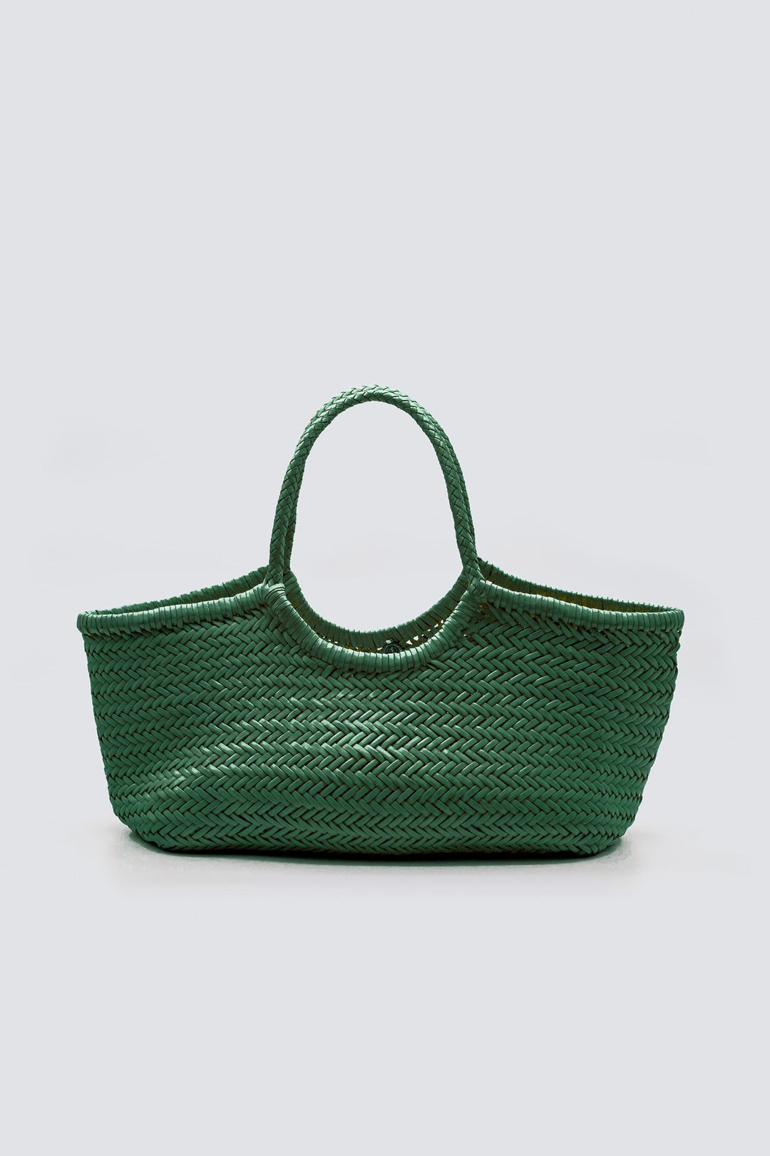 Dragon Diffusion Nantucket Interwoven Leather Tote Bag - Green