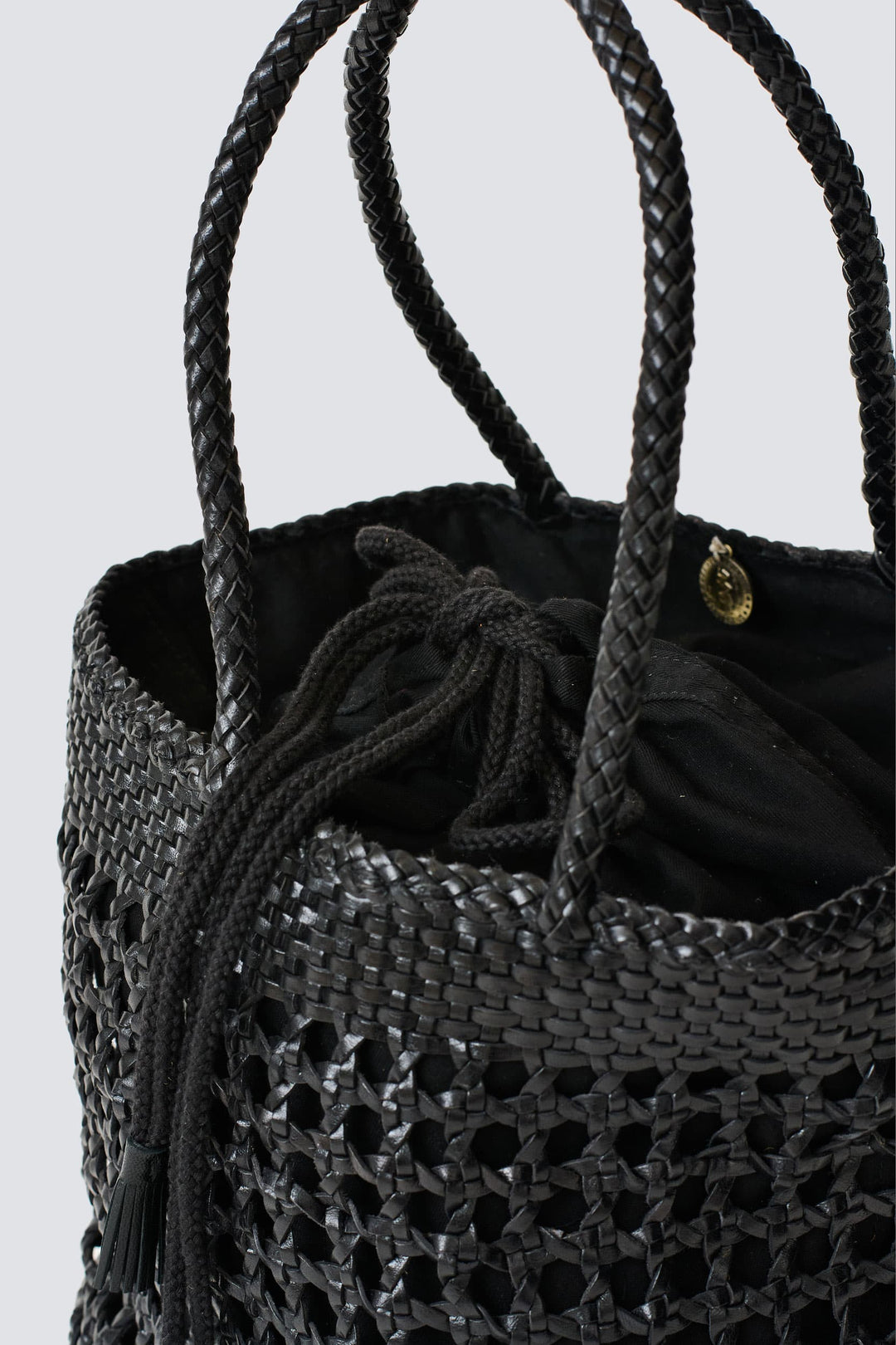 Dragon Diffusion - Big Bucket XXL Tan Woven Leather Bag