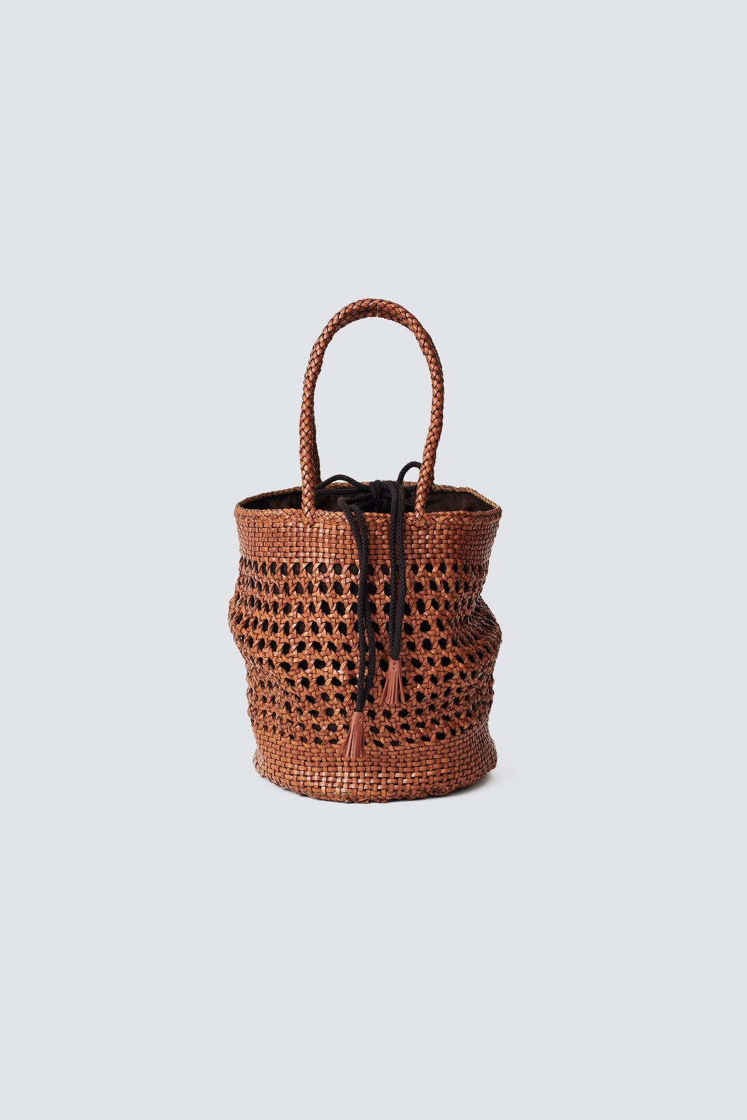 Dragon Diffusion woven leather bag handmade - Big Bucket XXL Tan