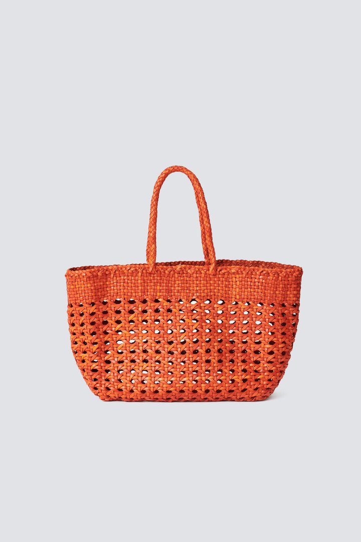 Dragon Diffusion woven leather bag handmade - Cannage Kanpur Orange