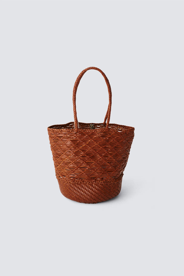 Dragon Diffusion woven leather bag handmade - Corso Bucket Tan