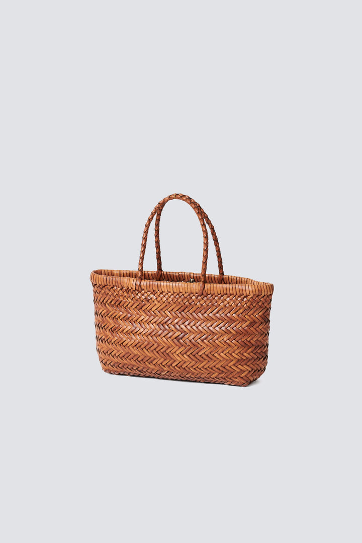 Dragon Diffusion woven leather bag handmade - Mini Flat Gora Tan