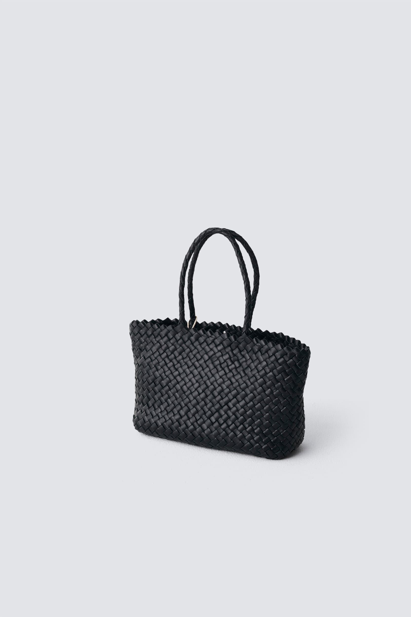 Dragon Diffusion - Mini Inside-Out Black Woven Leather Bag