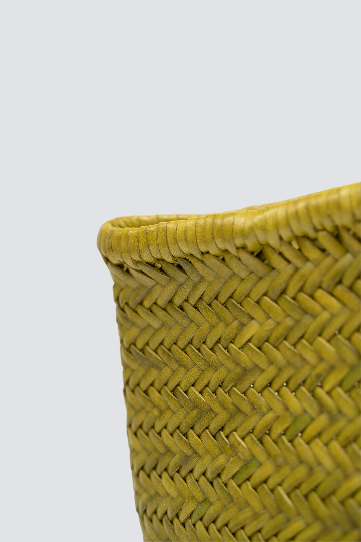 Dragon Diffusion woven leather bag handmade - Nantucket Big Bamboo Green