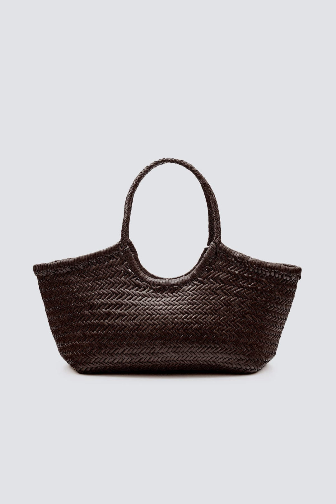 Dragon Diffusion woven leather bag handmade -  Nantucket Big Dark Brown