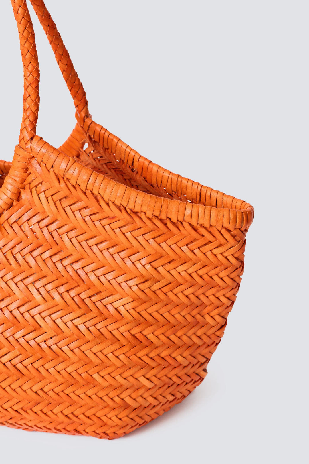 Dragon Diffusion woven leather bag handmade - Nantucket Orange