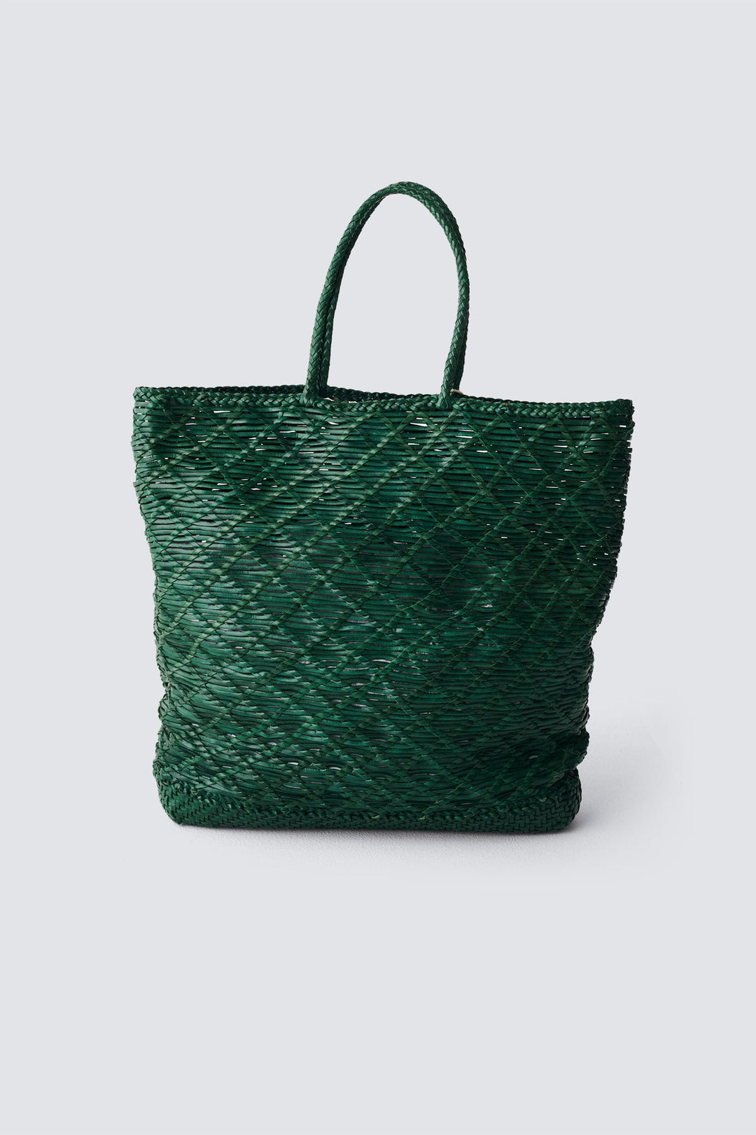 Dragon Diffusion woven leather bag handmade - NS Corso Forest Green