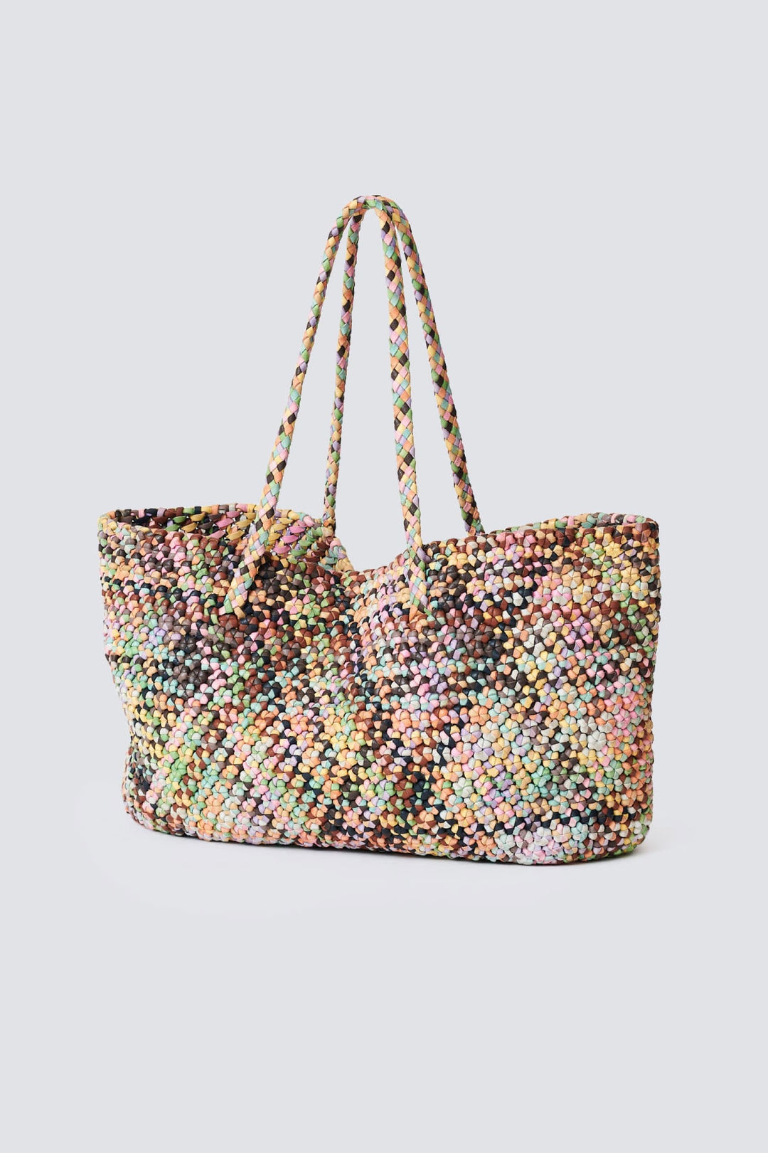 Dragon Diffusion woven leather bag handmade - Octo Multi Pastels