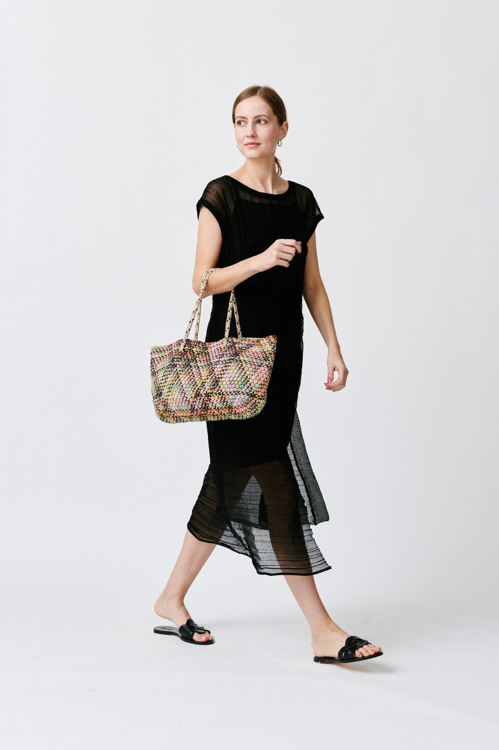 Dragon Diffusion woven leather bag handmade - Octo Multi Pastels