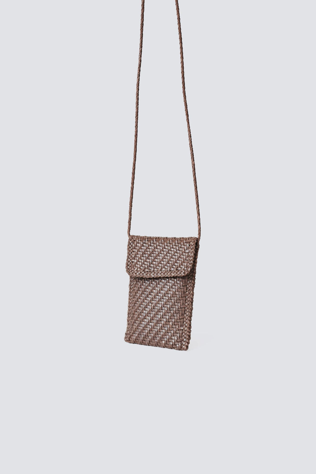 Dragon Diffusion woven leather bag handmade - Phone Crossbody Grey