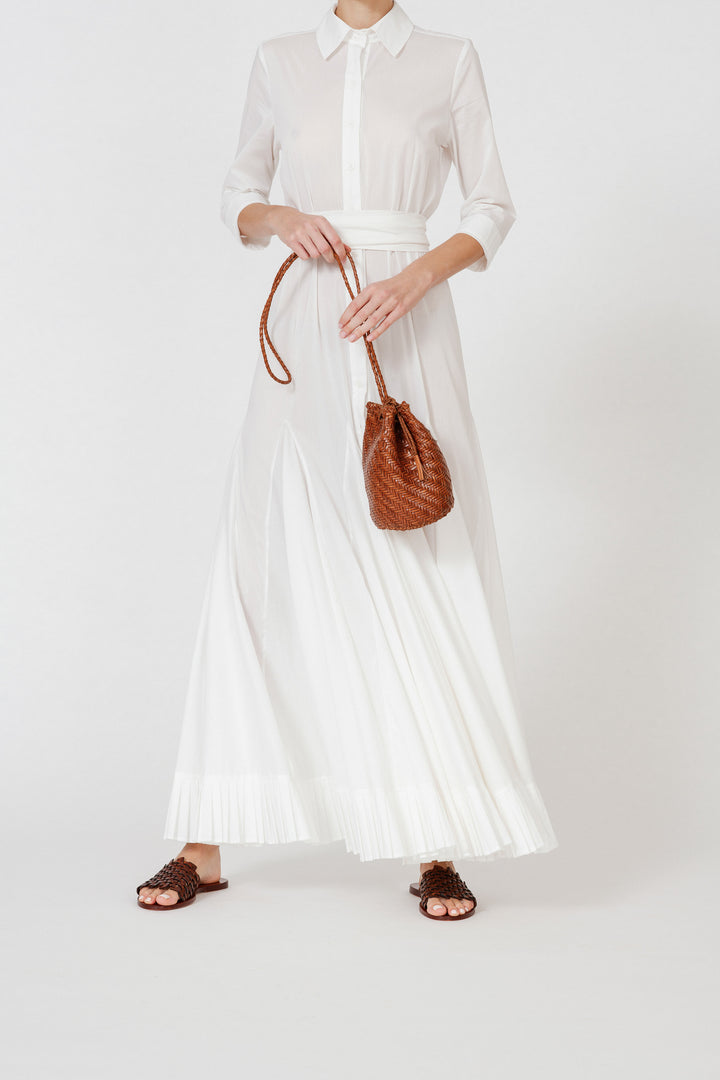 Dragon Diffusion woven leather bag handmade - Pompom Double Jump Tan