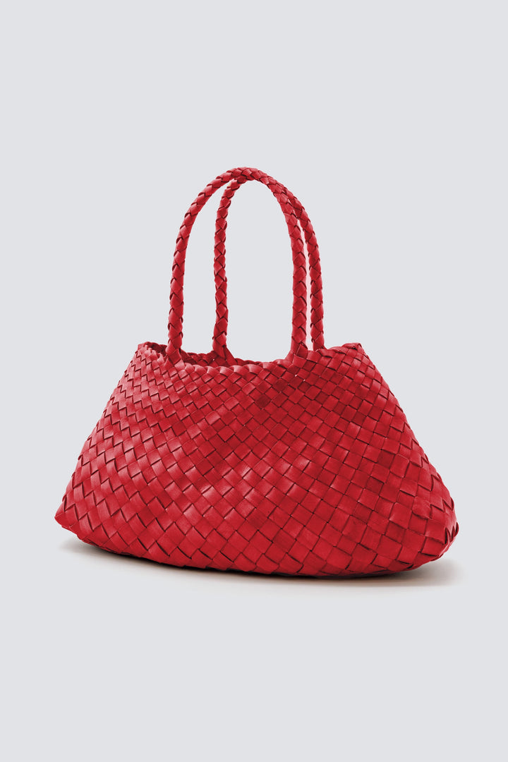 Dragon Diffusion woven leather bag handmade - Santa Croce Big Red