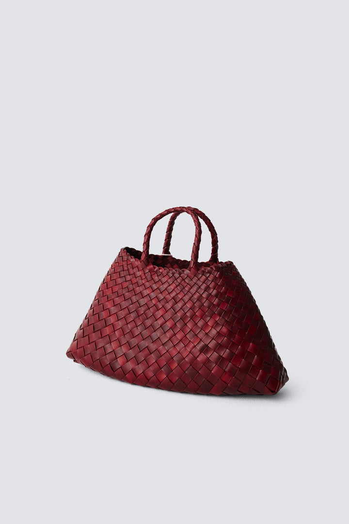 Dragon Diffusion Woven Leather Bag - Santa Croce Small Bordo