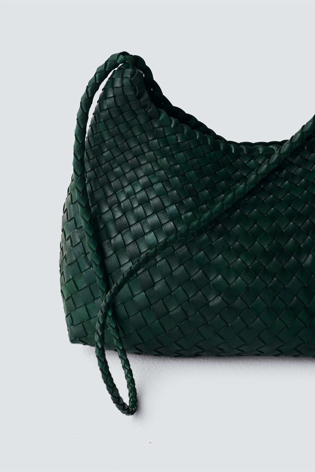 Dragon Diffusion woven leather bag handmade - Santa Rosa Forest Green