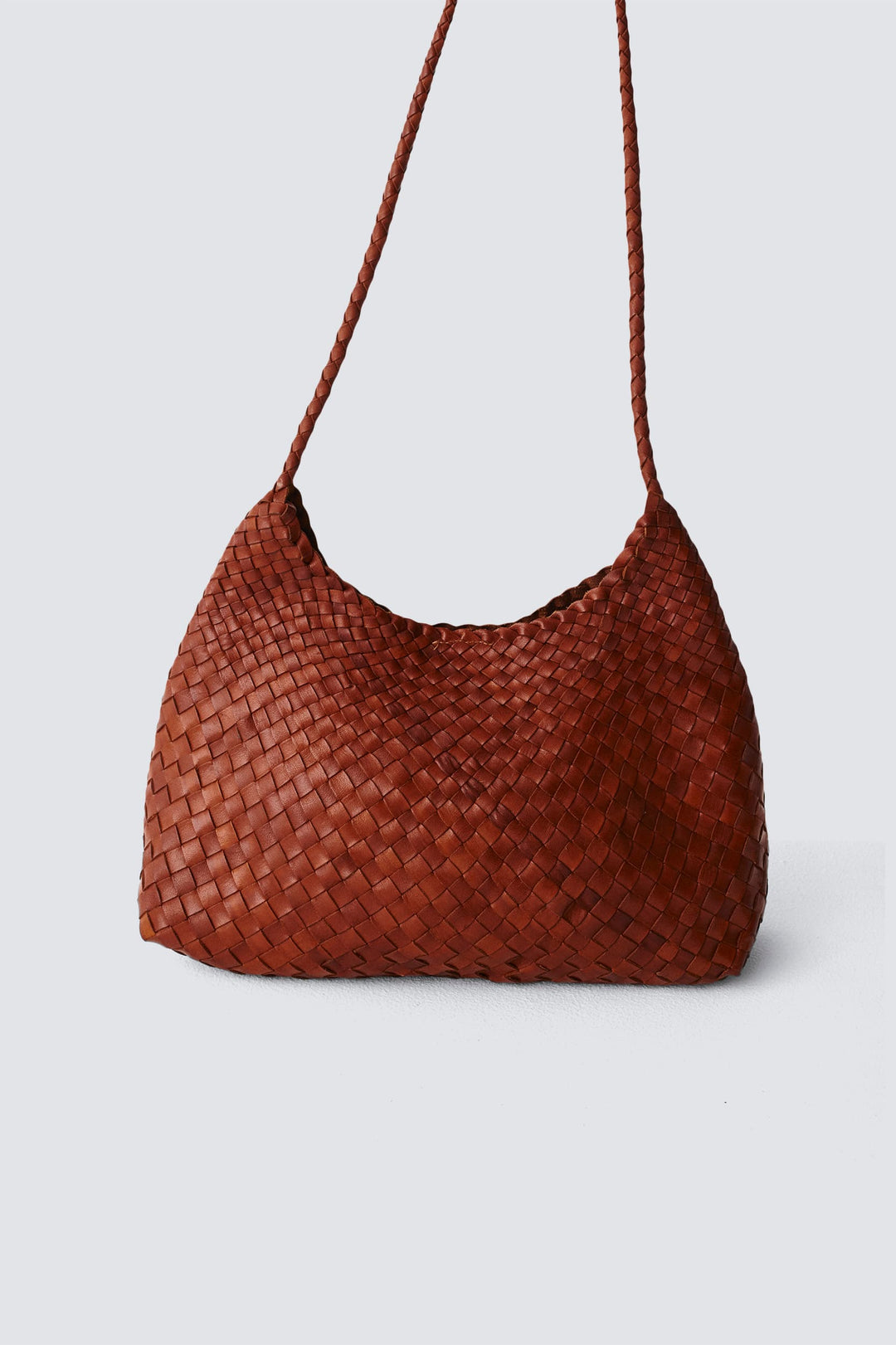 Dragon Diffusion woven leather bag handmade - Santa Rosa Tan
