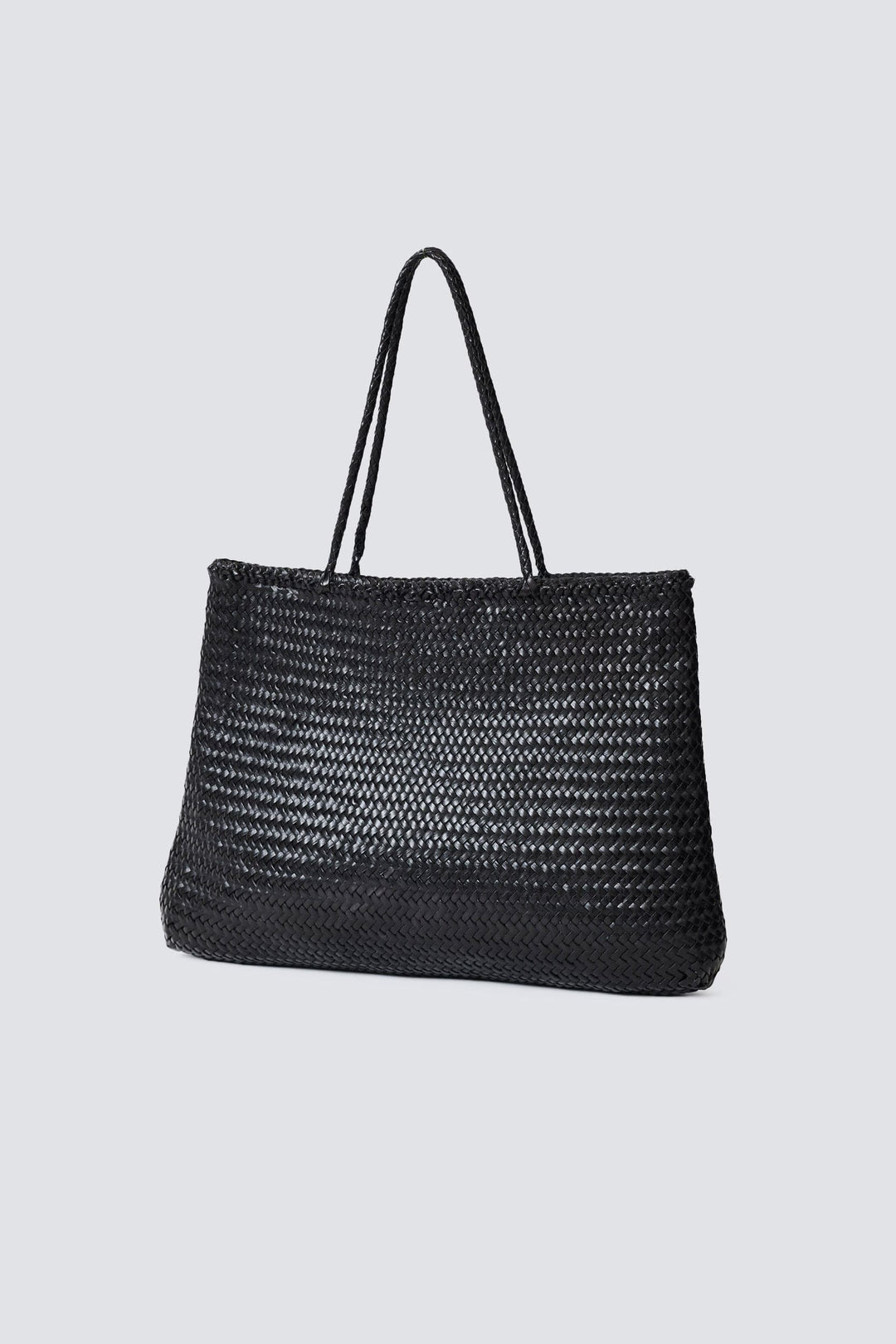 Dragon Diffusion woven leather bag handmade - Sophie Large Black