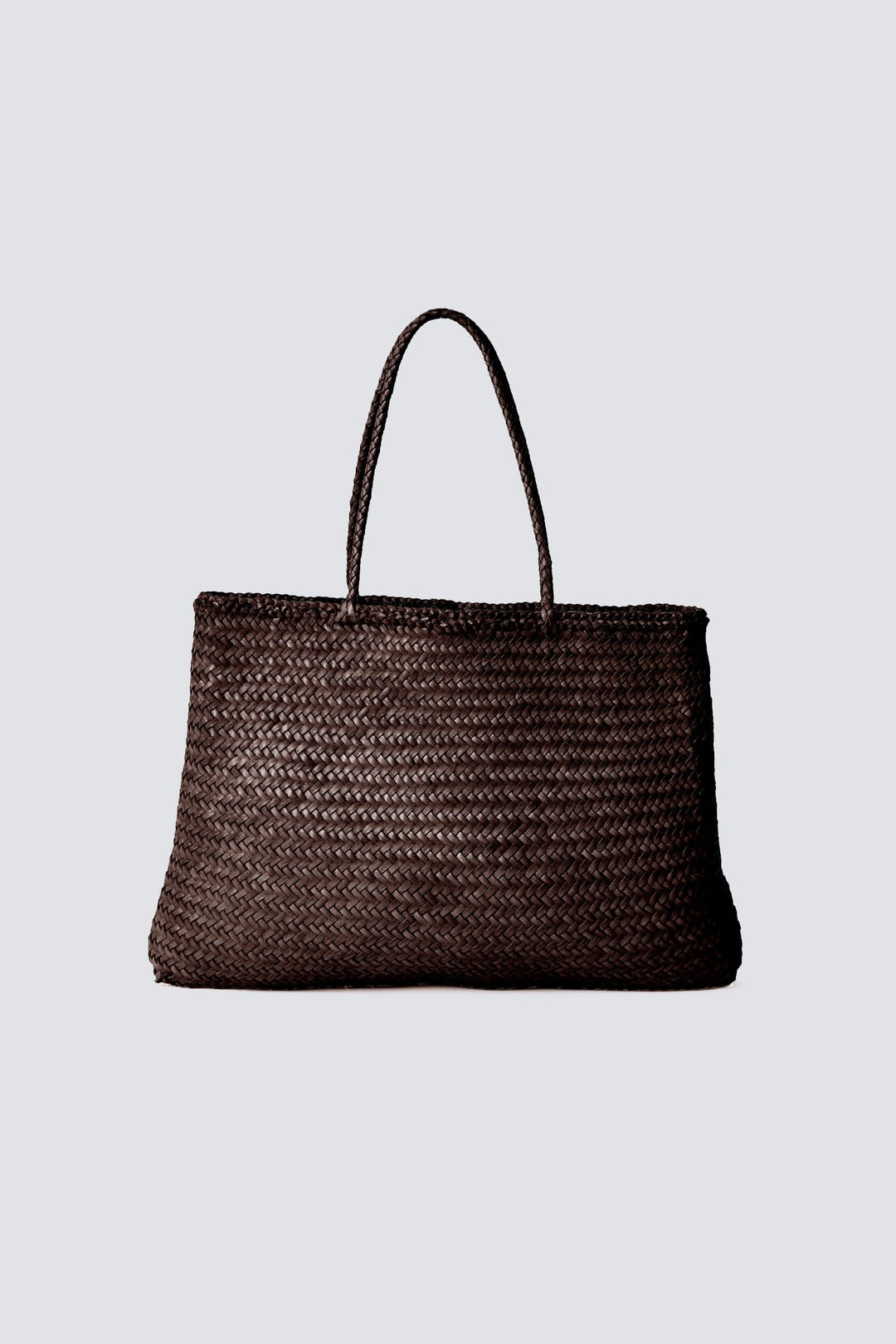 Dragon Diffusion - City Bag Big Dark Brown Woven Leather Bag