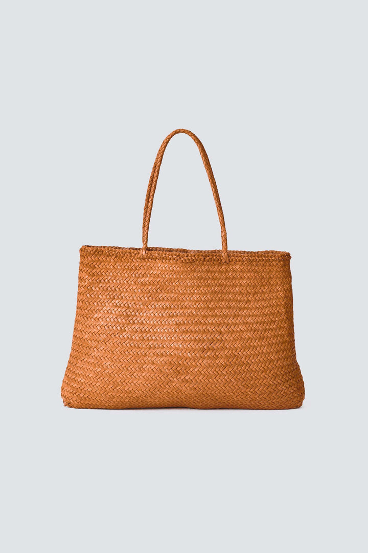 Dragon Diffusion woven leather bag handmade - Sophie Large Tan