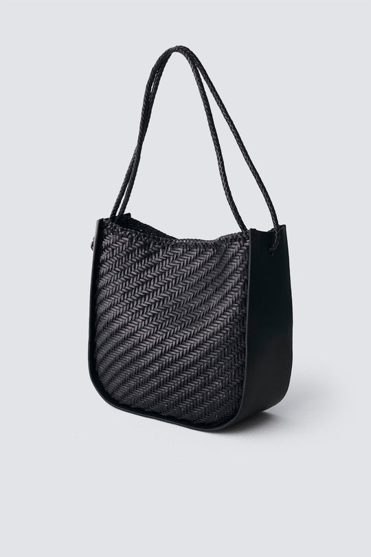 Dragon Diffusion - Wanaka Black Woven Leather Bag