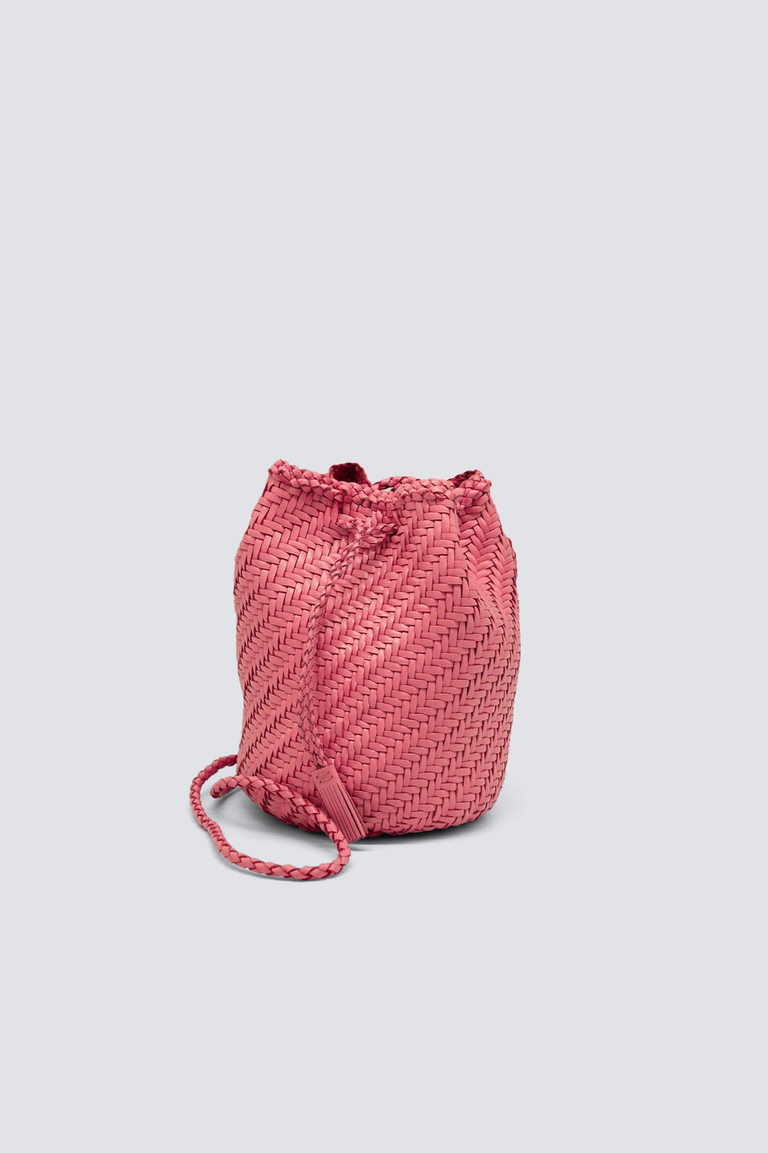 Dragon Diffusion woven leather bag handmade - Pompom Double Jump Strawberry