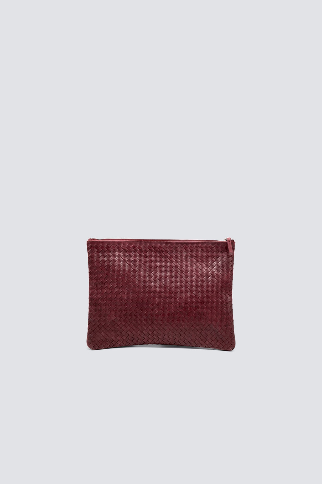 Dragon Diffusion woven leather bag handmade - A4 Pochette Bordeaux